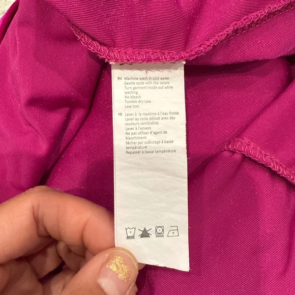 ReVamped fuchsia velvet mini dress with ruching, size M - Picture 8 of 9